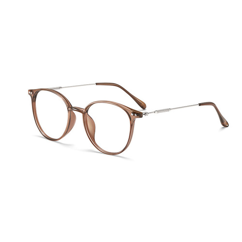 Cold brown myopia glasses frame for women, ultra-light TR90 anti-blue light frame, plain Danyang glasses frame wholesale 9531