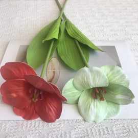 3D打印 单枝开放郁金香 家居客厅摆设 婚礼路引插花装饰仿真花