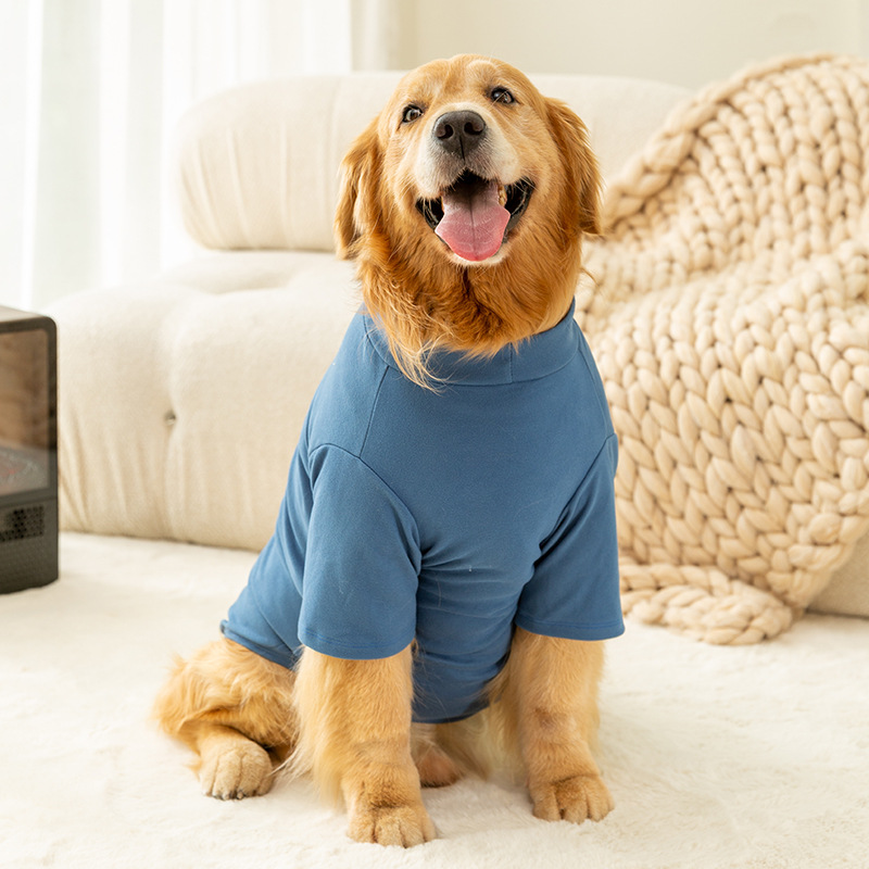Otoño e invierno perro macaron simple perro grande que basa la camisa mascota de dos patas Golden Retriever suéter de perro grande ropa de perro caliente