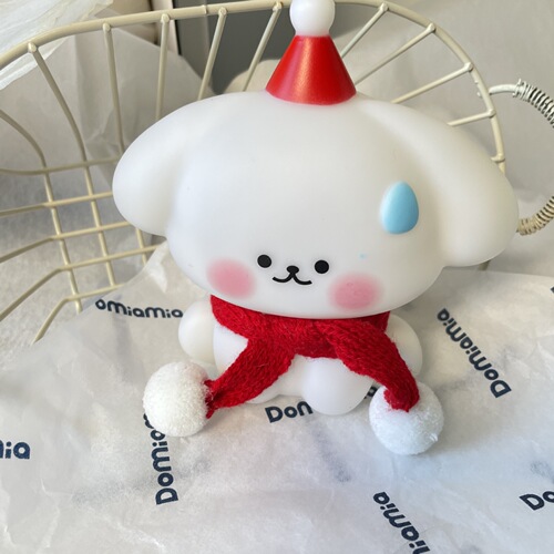 Cute Internet celebrity scarf puppy Christmas atmosphere night light bedside lamp student dormitory decoration lamp BH383 