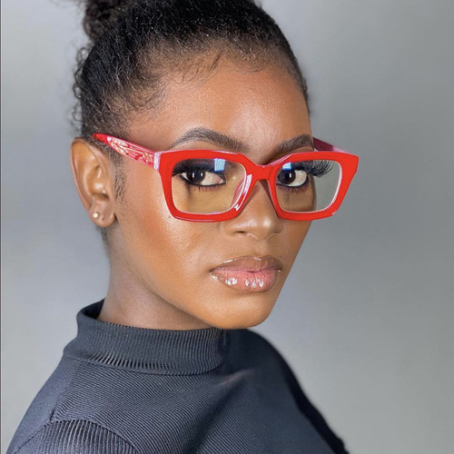 Cross-border Internet celebrity square rice nail glasses frame  new flat mirror European and American personalized small frame candy color glasses frame