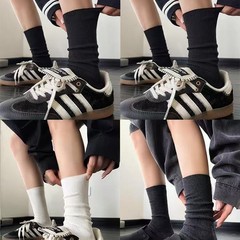 黑白深灰高级配色可拉直可堆堆春夏秋冬四季可穿慵懒袜子女批发