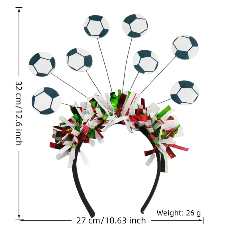Fútbol transfronterizo simulación de flores fiestas Copa del Mundo atmósfera decorativa banda de pelo Europa fanáticos decoración banda de cabeza de fútbol