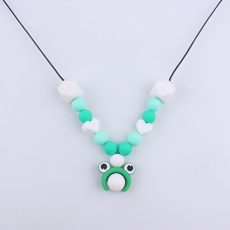 Amazon AliExpress al por mayor de silicona collar de cuentas de bricolaje auto-diseñado de joyería de grado alimenticio mordedura de bebé de molienda