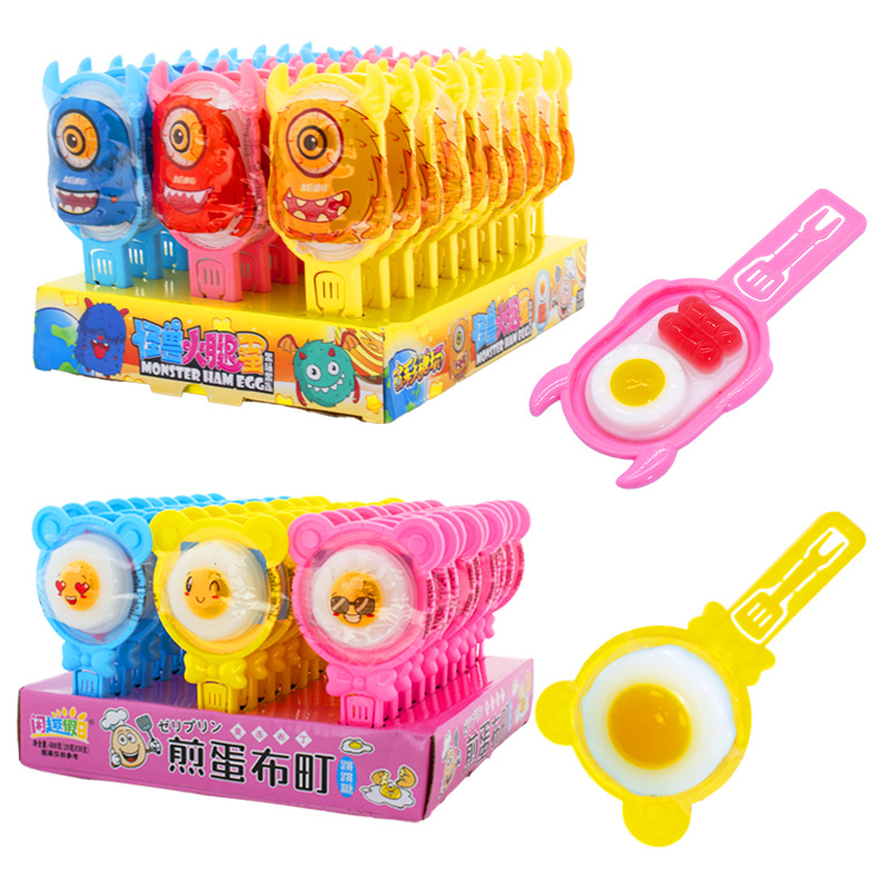 Fun Mini Pan Fried Egg Jelly Hop Candy DIY Ham Egg Baby Children Snacks Wholesale
