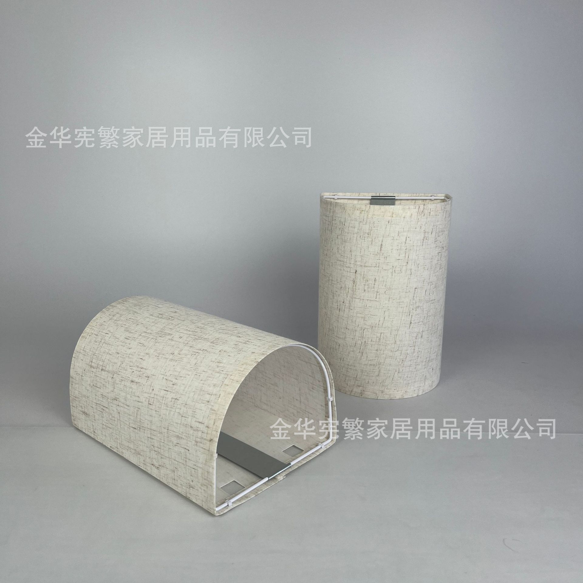 Transfronterizo amazona americana sencilla semicircular lámpara de lino pantalla de lámpara de doble propósito fondo de pared de arte cabecera de cama fondo semicircular