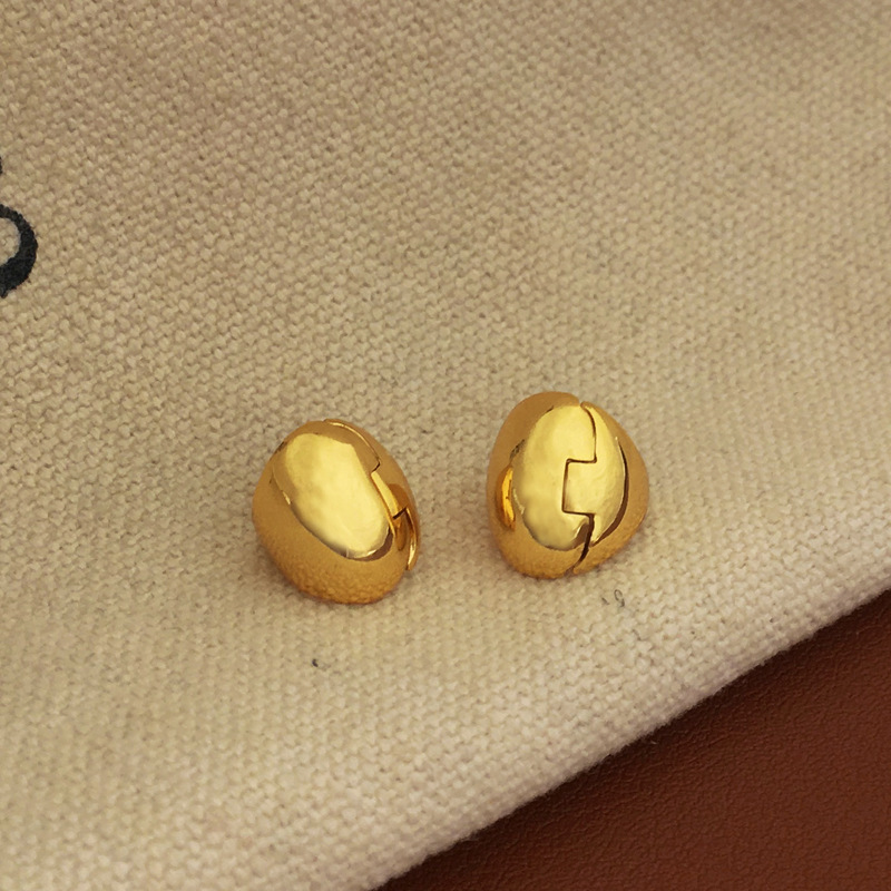 Retro U Shape Copper Ear Studs Plating Copper Earrings