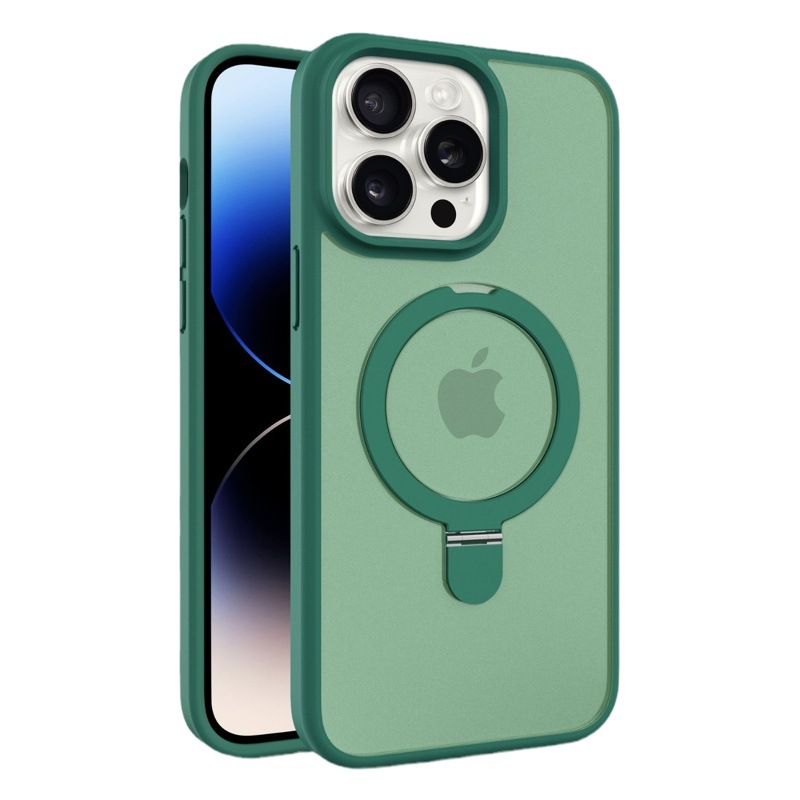 Funda para Teléfono con Soporte Magnético y Protector de Lente iPhone 17 Pro 16 Pro de PC, Anti-caída