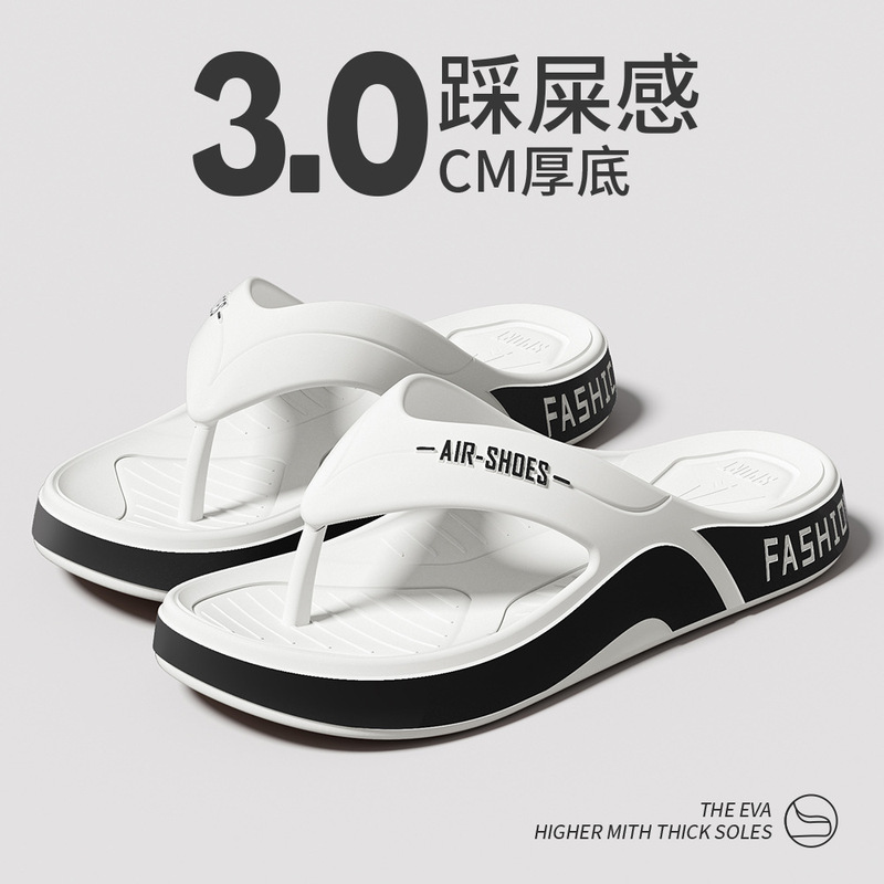 New Style Flip-Flops for Men, Summer Trendy Non-Slip Men's Flip-Flops, Soft-Soled Wear-Resistant Beach Thick-Soled Sandals