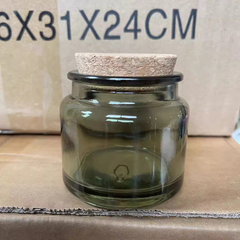 复古茶色香薰蜡烛杯diy空杯ins风棕色小号烛台蜡烛玻璃罐木塞盖子|undefined