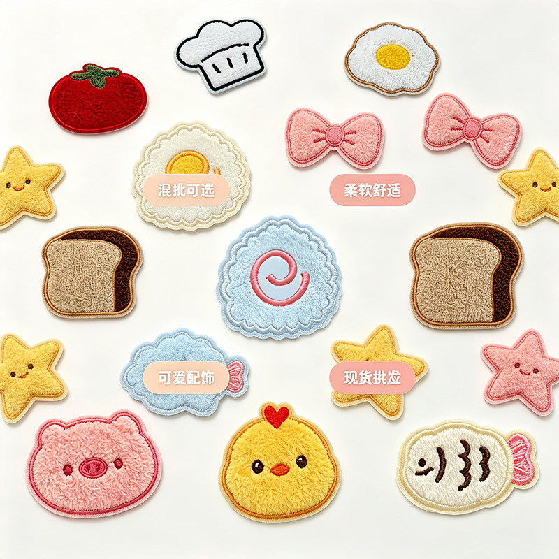 Korean-style versatile and stylish adhesive hair clips, simple and cute cartoon hair accessories for girls' daily look, bangs stickers