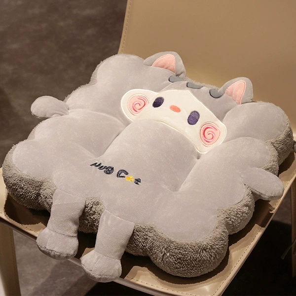Gray hug cat seat cushion