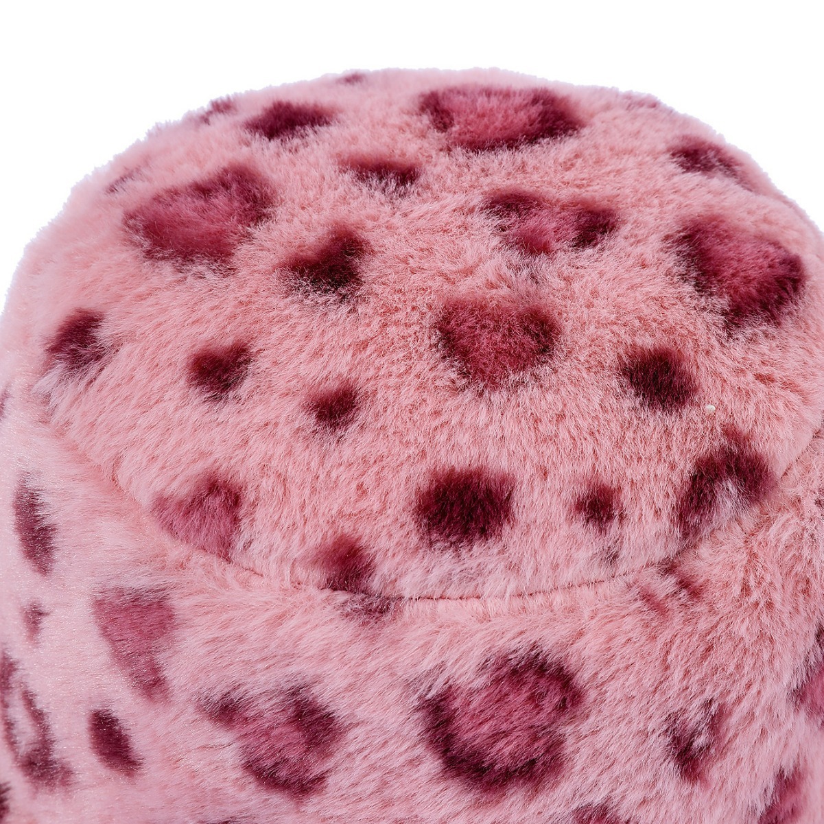 Nuevo estilo coreano de moda leopardo sombrero de pescador mujer otoño invierno amor rosa calentamiento grueso sombrero de estudiantes de franela