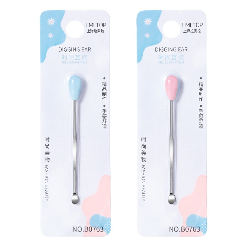 Herramienta de Limpieza de Oídos de Acero Inoxidable LMLTOP, Herramienta de Belleza para Limpieza de Oídos Individuales, Cuchara para Oídos B0763