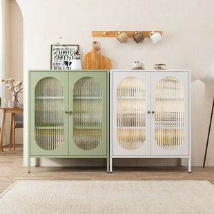 Scandinavian Iron Sideboard Modern Minimalist Kitchen Storage Cupboard Tea and Wine Cabinet Narrow Iron Ultra-Thin Storage Cabinet