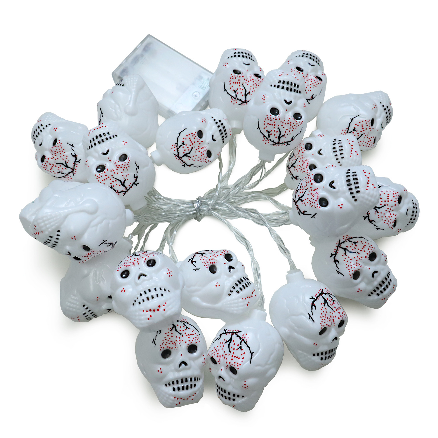 Decoración de ambiente de Halloween Lámpara de cadena LED Colgante de calabaza Festival de fantasmas Decoración de la escena de la fiesta Decoración Lámpara pequeña cadena transfronteriza