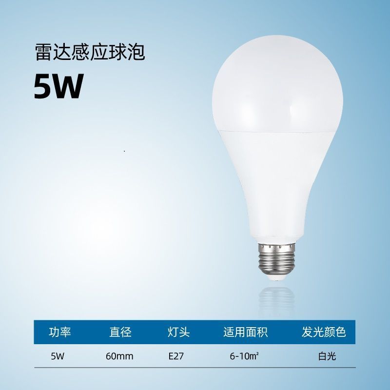 LED電球E27音声・光制御レーダー感知電球人体感知電球不動産の廊下・車庫|undefined
