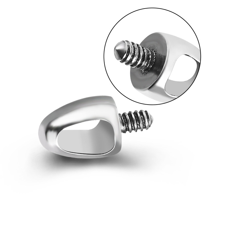 Zesen F136 Titanium Alloy Bullet Lip Stud Labret Tongue Barbell Body Piercing Jewelry detail image 8