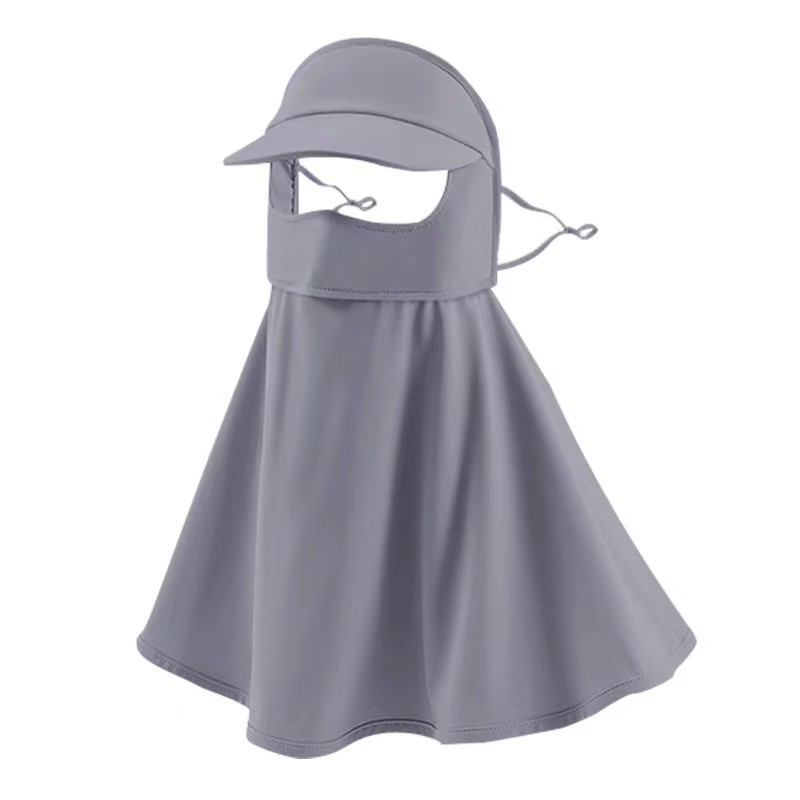 Verano anti-UV con gorras de nylon máscara de sombrero facial de bikini máscara de cabina de orejas respirada máscara solar facial