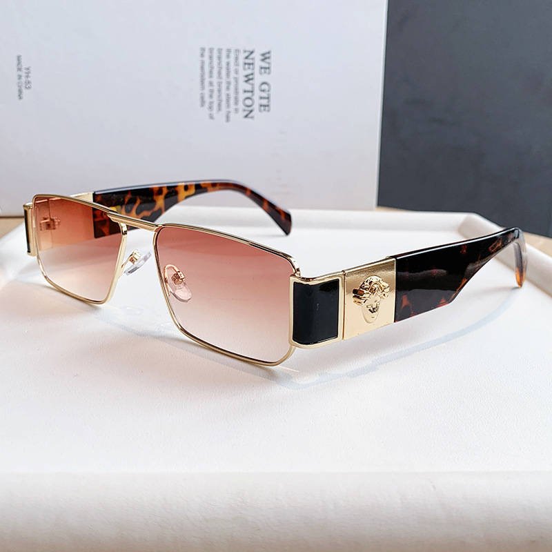 Fan's New Trendy Men's Sunshade Sunglasses, Hip-Hop Hong Kong Style Retro Small Square Frame Sunglasses Ve2286