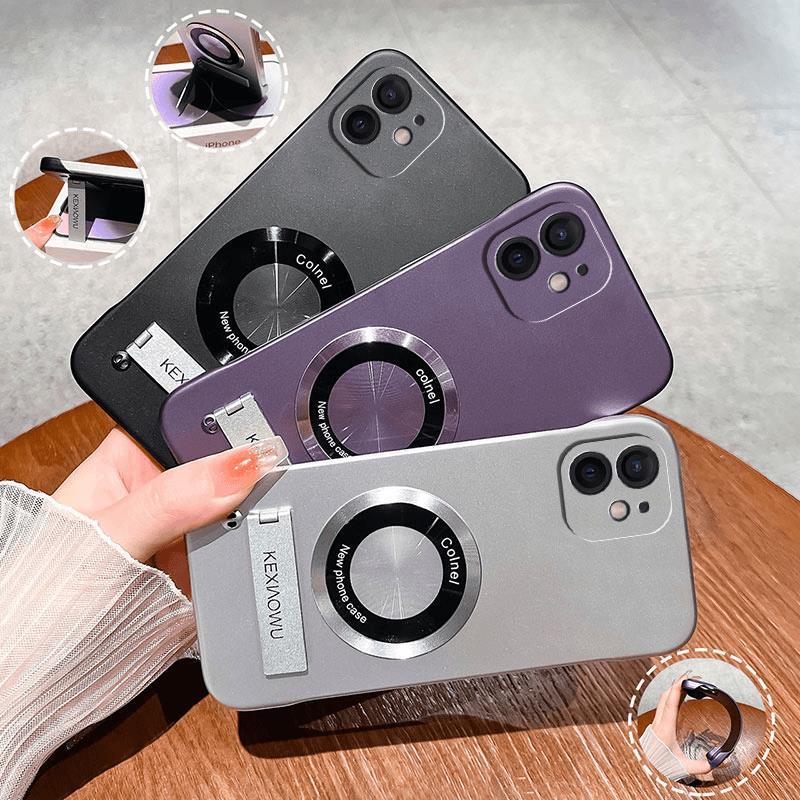 Suitable for Apple 12 ultra-thin borderless practical anti-drop protective case with bracket advanced sense mobile phone protective case