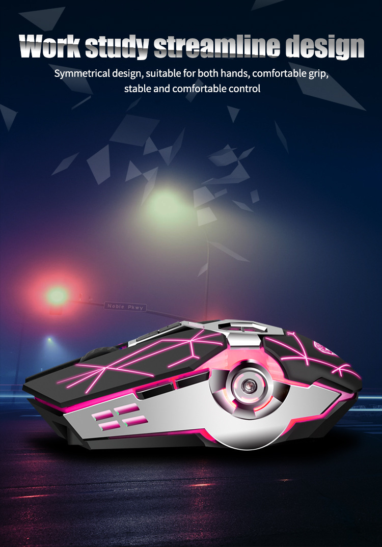 Emperor Leopard Q7 Wireless Charging Gaming Silent with Light Emitting Water Cooled Mechanical Mouse_voghion.com