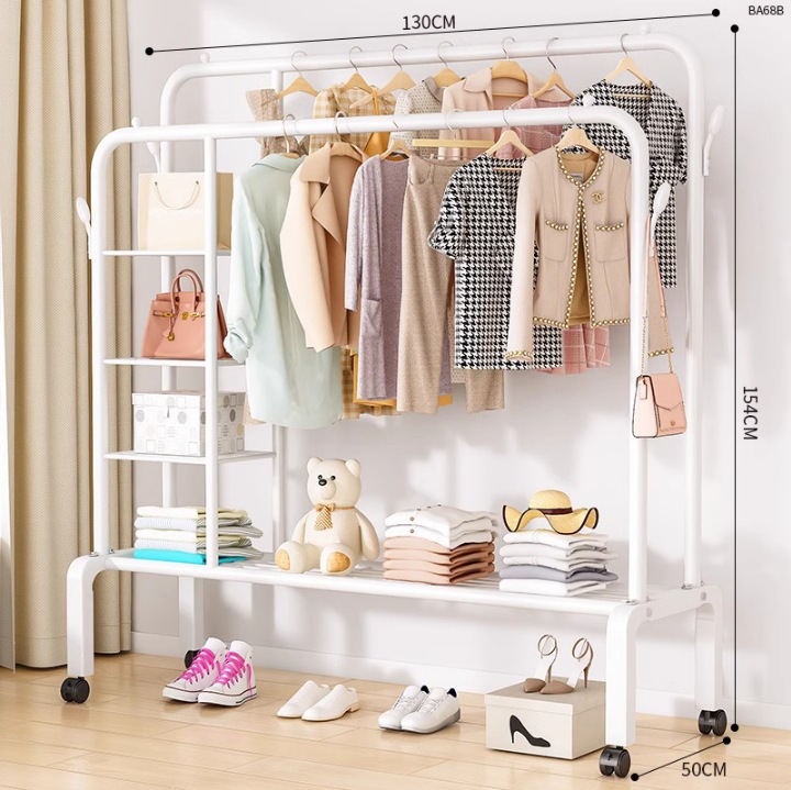 사이드 스토리지 그물 싱글 레이어 더블 로드 130 화이트 후크 휠