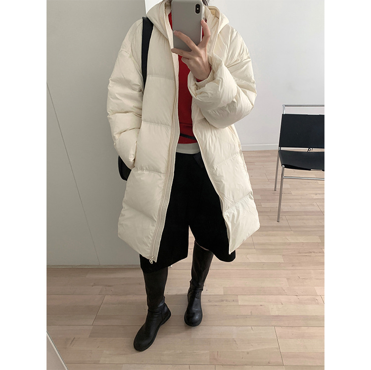 Tg Hooded Cold-Proof Warm down Jacket Women's 2025 Winter New Zipper Bread Jacket Thick Jacket 26014