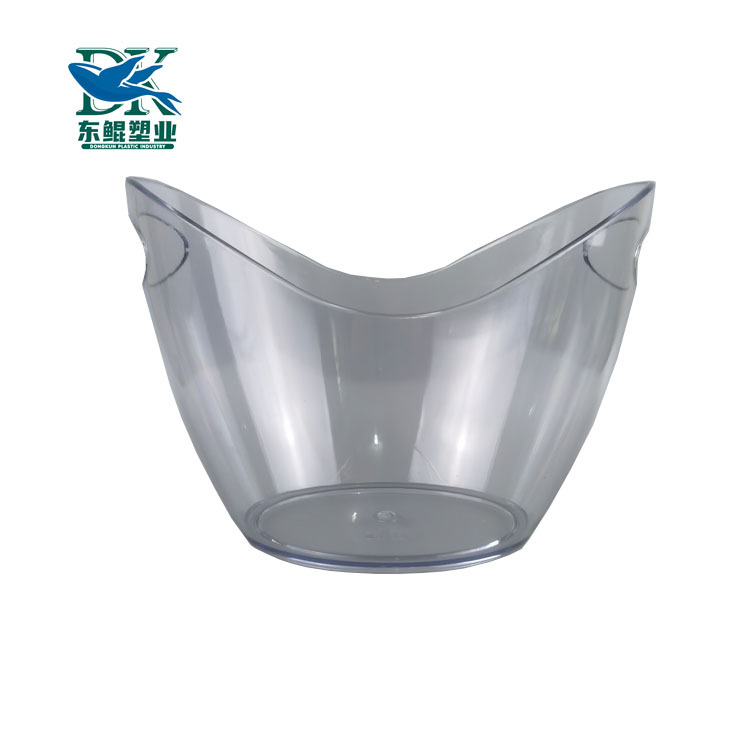 跨境亚克力4L PC塑料斜口元宝酒吧KTV高透明防摔香槟KTV冰桶