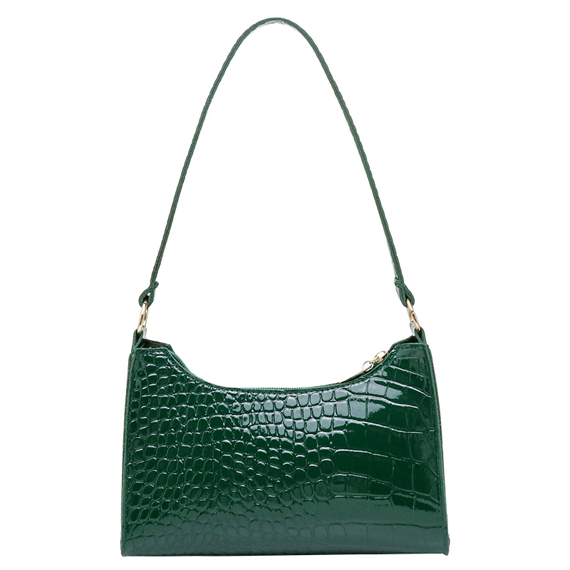 Fashion Crocodile Pattern Underarm Women's Casual Women's Solid Color Handbag display picture 5