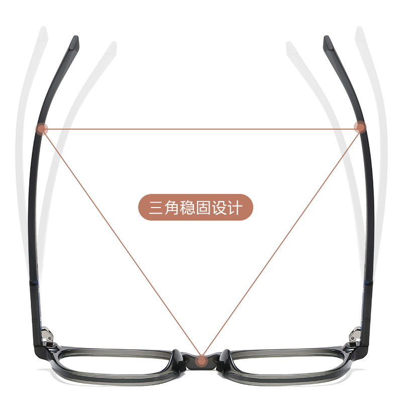 Nueva luz anti-azul gafas artísticas de los hombres retro gafas lisas TJ853 moda coreana TR90 miopía gafas marco mujeres