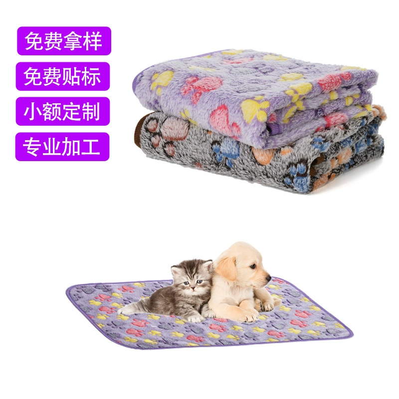 Плюшевый коврик для собак и кошек, теплый зимний коврик для сна, моющийся фланелевый плед, популярный стиль для кросс-бордерных продаж