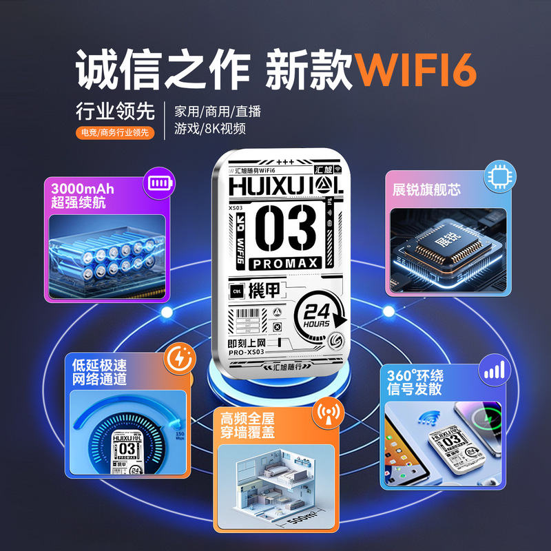 汇旭随身WiFi无线路由器外出旅游租房直播户外使用移动便携式网络|undefined