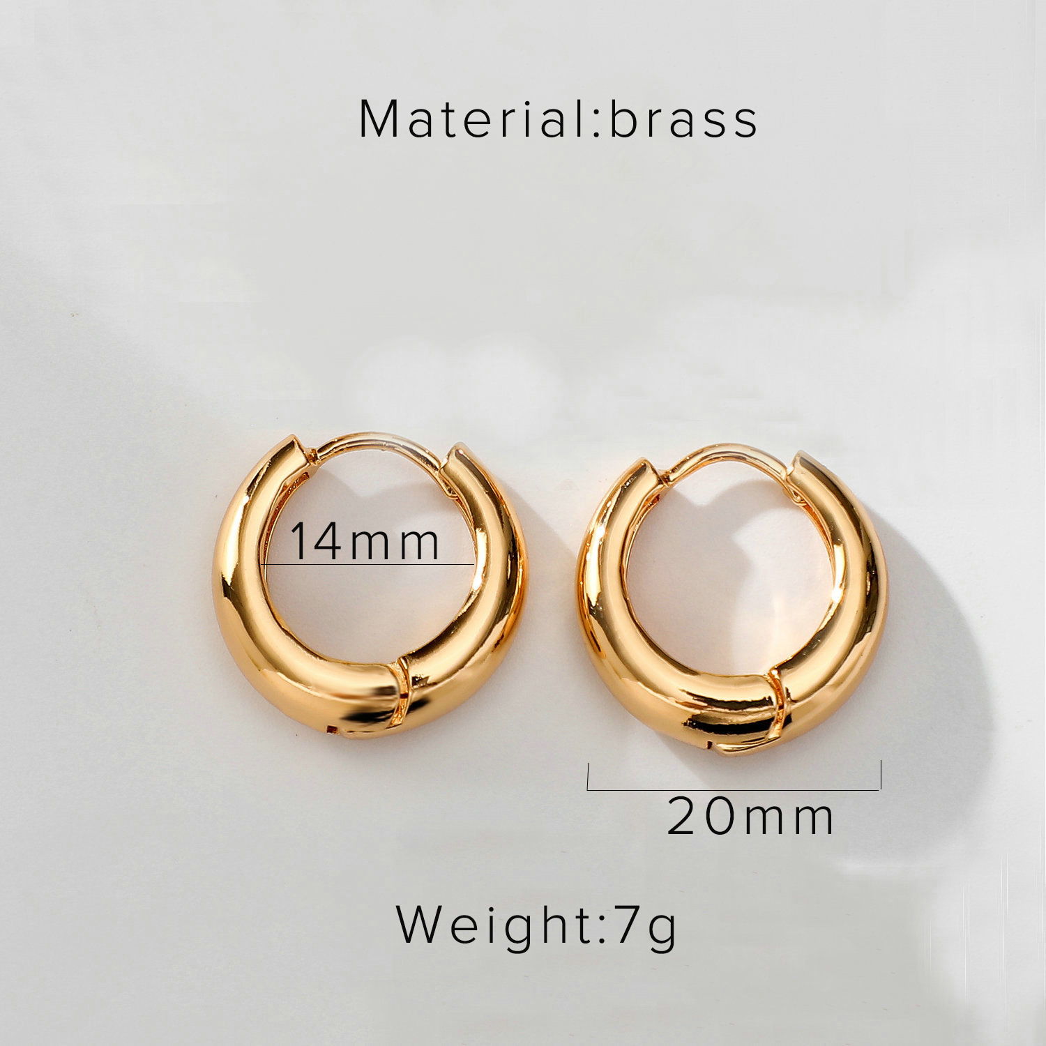 Nihaojewelry Großhandel Schmuck Einfache Kupfer Vergoldete Geometrische Ohrringe display picture 29