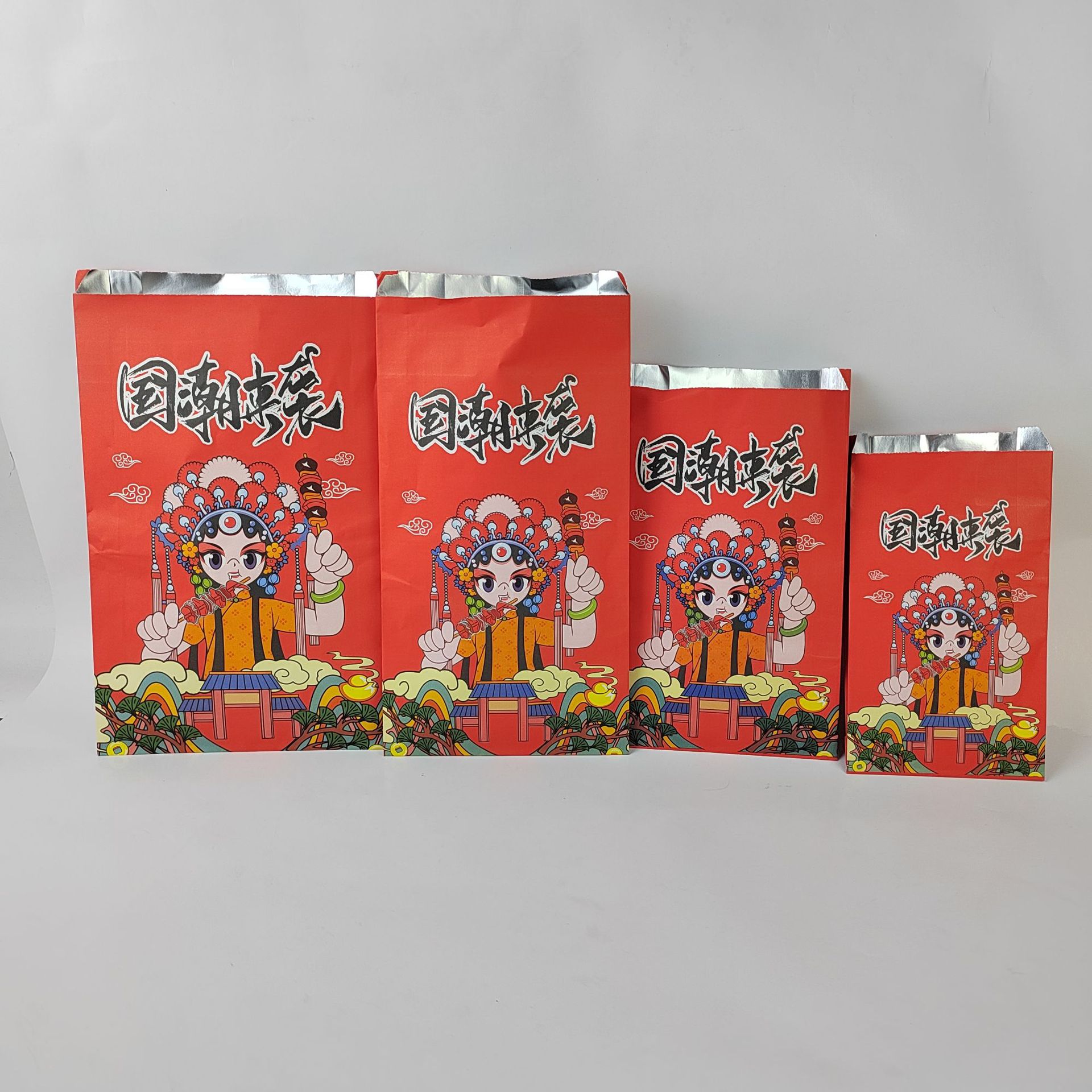 烧烤打包袋锡纸袋一次性铝箔保温外卖炸串烤串烤面筋防油包装袋