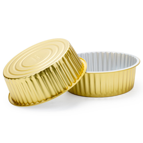 Disposable aluminum foil box, prepared dish takeaway box, disposable bowl lunch box, golden tin foil box, factory sealable