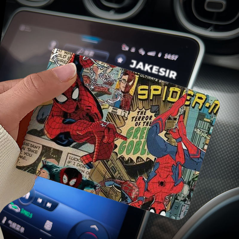 Spider-Man universo de navegación Licencia de Conducir cubierta protectora dos en uno Licencia de Conducir vehículo de motor Licencia de Conducir cubierta de cuero alta apariencia