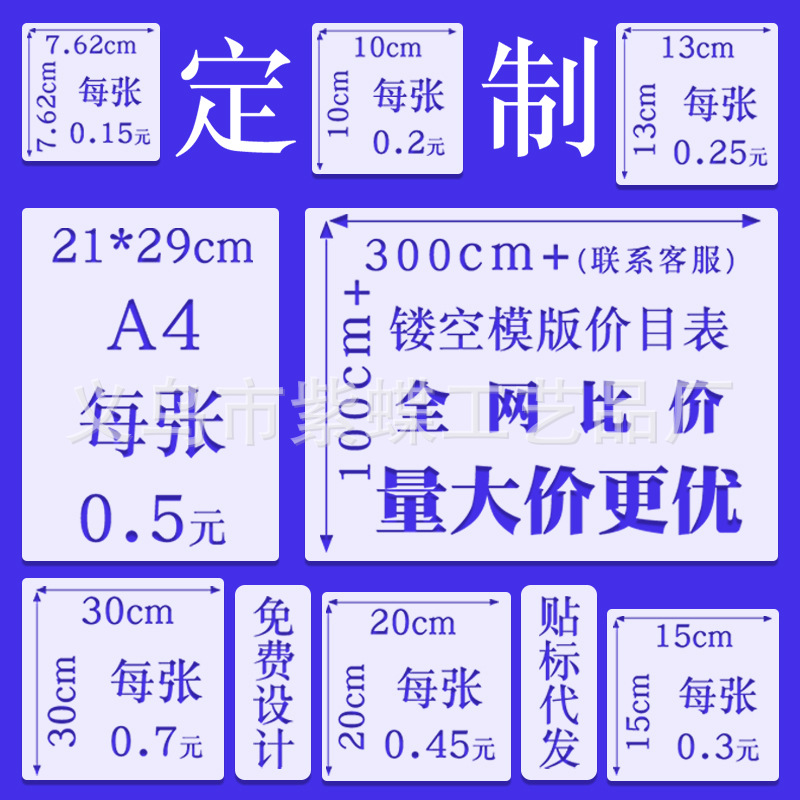 规格: 模板定制