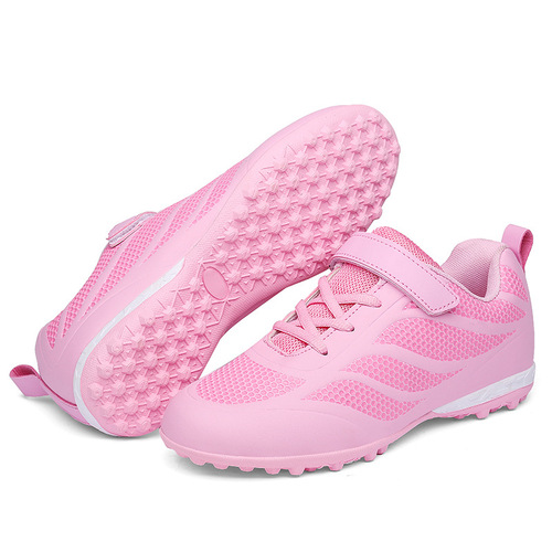 Spring and Autumn New Men's and Women's Football Shoes Outdoor Competition Grass Training Sports Shoes Broken Spike Velcro Running Shoes