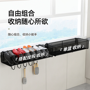 Buckle type shoe rack drying shoes wholesale hook window railing balcony guardrail small shelf anti-theft net window sandals