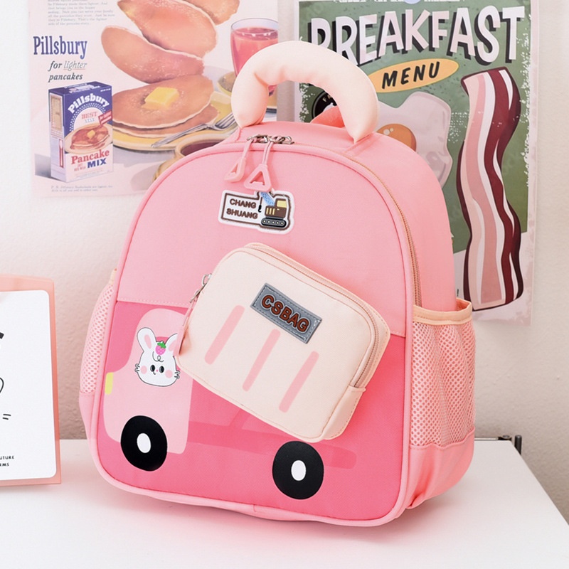 Bonito conejo niña jardín de infantes mochila de dibujos animados preescolar escuela secundaria 3 años de edad 5 años de edad mochila transpirable niño ligera