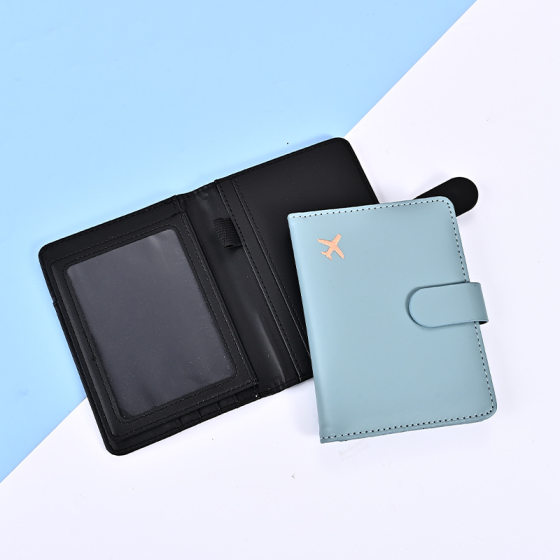 Cross-border PU passport set abroad documents storage bag air ticket passport holder ins wind anti-theft brush magnetic deduction card bag