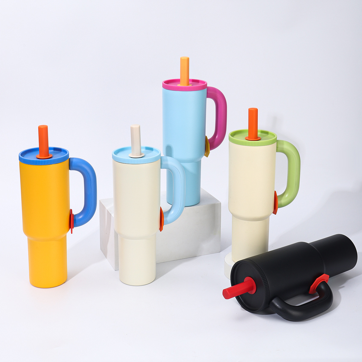 alto valor facial mango de dopamina taza de automóvil de gran capacidad 304 taza de aislamiento de acero inoxidable taza de hielo portátil al aire libre