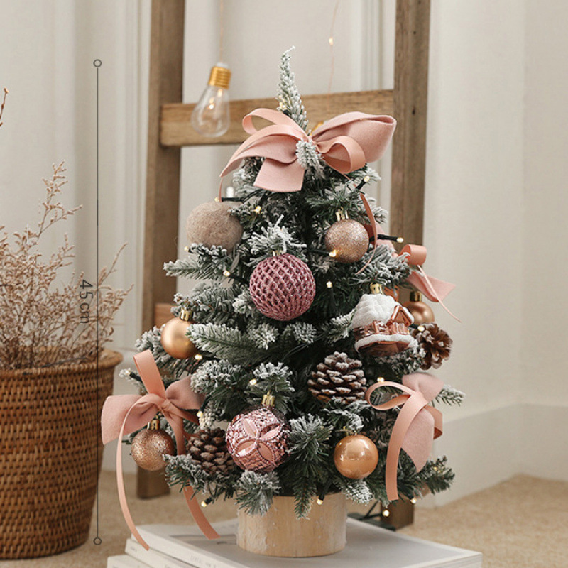 Decoraciones de Navidad viento mini mini árbol de Navidad casero atmósfera hecha a mano decoración de escena