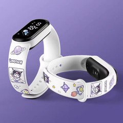 卸売新しいシナモンドッグ学生パーティーライト高級かわいい漫画プリントスポーツ防水発光子供用電子時計