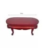 Mahogany egg-shaped coffee table