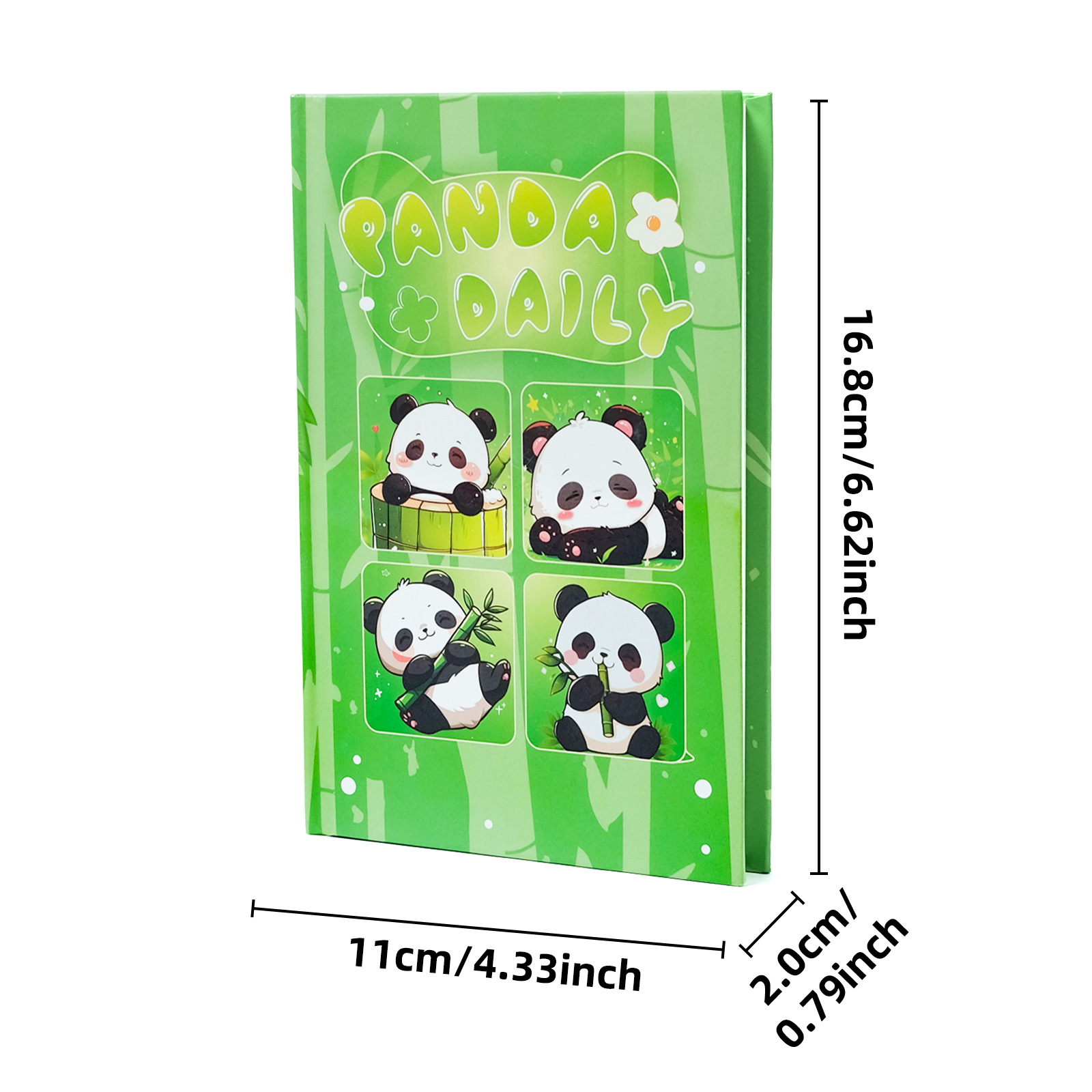 Cute Panda Daily Grid Notebook Portable Four Grid Record Book_voghion.com