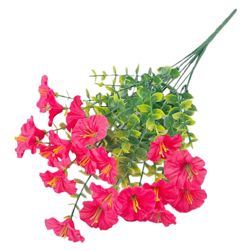Artificial Flowers Bouquet Violet Eucalyptus Flower Decor Home_voghion.com