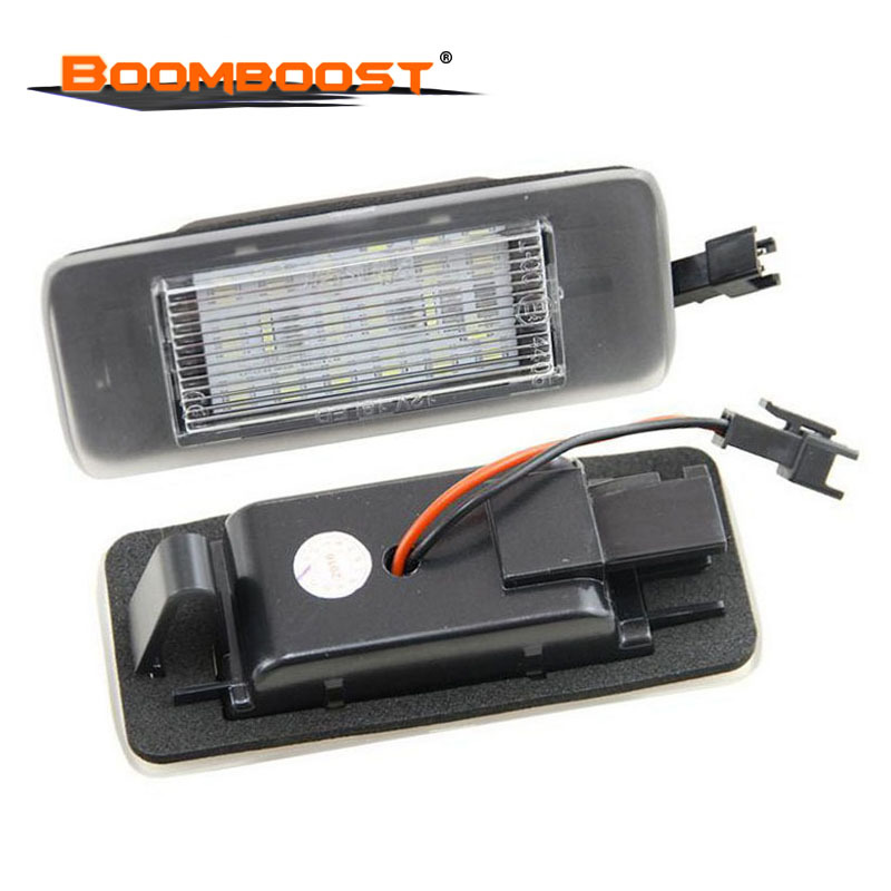 Suitable for Opel Astra J 09-15 cabus license plate light 18LED white light black cotton 2 pieces cross-border bestseller