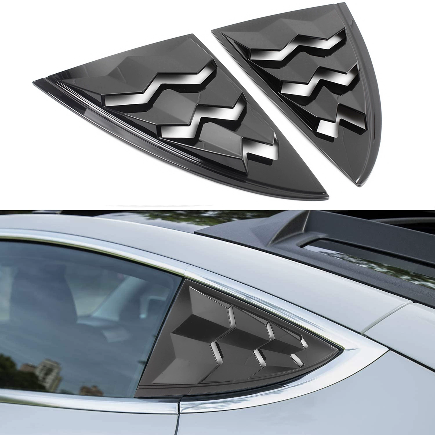 Защитная крышка заднего бокового окна автомобиля, декоративная наклейка для Tesla Tesla Model 3 2017-21 годов